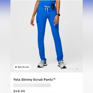 Figs Yola Skinny Scrub Pants Small Regular